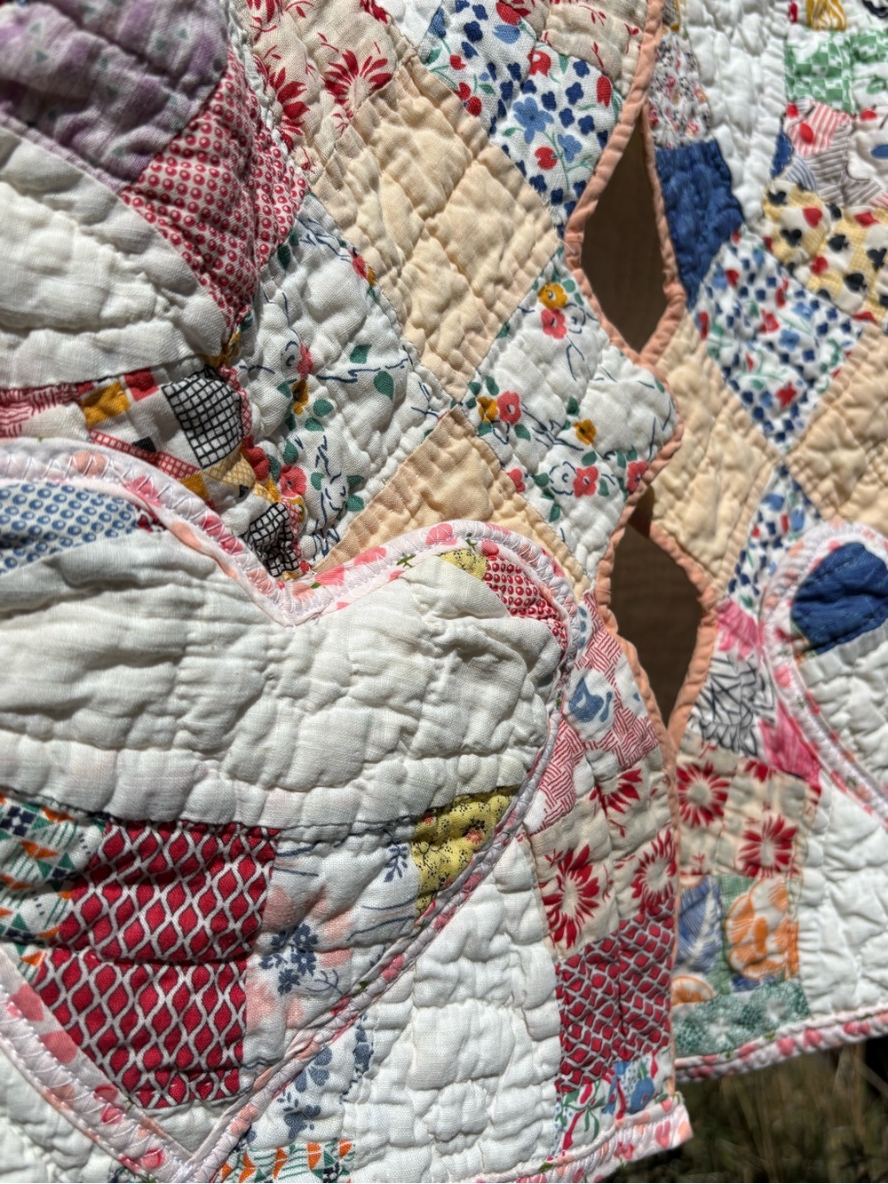 Prairie Romance Quilted Heart Pockets Patchwork Jacket size 0-6 - Picture 14 of 14